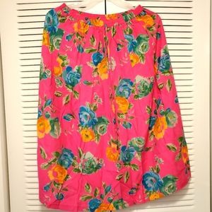 Floral medium flair circle draw string skirt